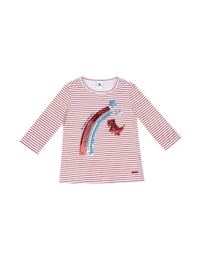 Playera Ferrioni Kite Manga 3/4 Para Bebé Niña