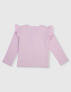Playera Mon Caramel manga larga para bebé niña
