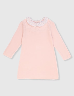 Vestido Mon Caramel manga regular para bebé niña