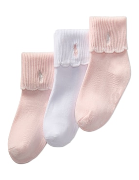 Set tobillo Polo Ralph Lauren de algodón para niña 3 pares