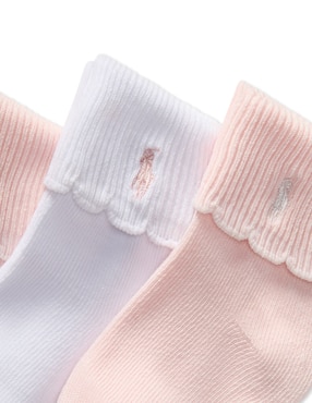 Set tobillo Polo Ralph Lauren de algodón para niña 3 pares