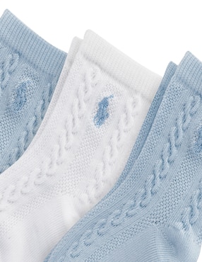 Set calcetín Polo Ralph Lauren de algodón para bebé niño 3 pares