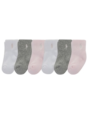 Set de calcetín Polo Ralph Lauren de algodón para bebé niña 6 pares