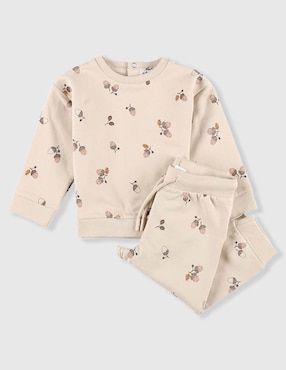 Conjunto pants Mon Caramel de algodón para bebé niña