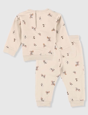 Conjunto pants Mon Caramel de algodón para bebé niña