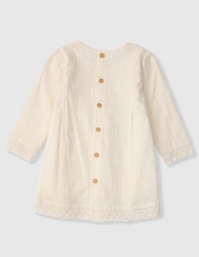 Vestido Mon Caramel manga regular para bebé niña