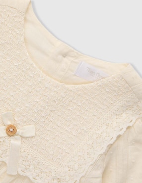 Vestido Mon Caramel manga regular para bebé niña