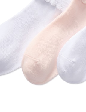 Set calceta Polo Ralph Lauren de algodón para bebé niña 3 pares