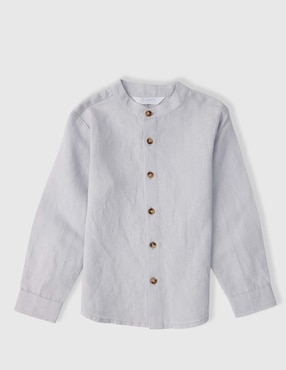 Camisa casual Mon Caramel Collection de algodón manga larga para niño