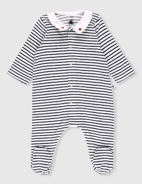 Mameluco Petit Bateau de algodón para bebé