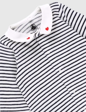 Mameluco Petit Bateau de algodón para bebé