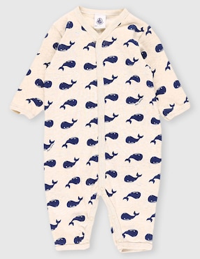 Mameluco Petit Bateau de algodón para bebé niño
