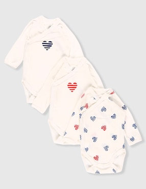 Set de Pañaleros Petit Bateau de algodón