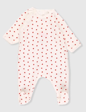 Mameluco Petit Bateau de algodón para bebé