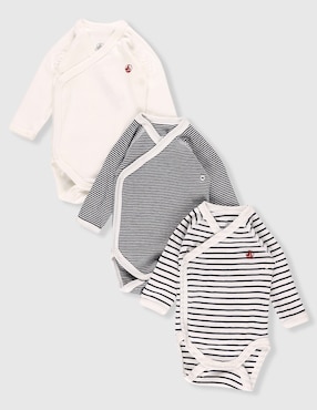 Set pañalero Petit Bateau de algodón