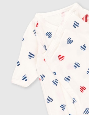 Mameluco Petit Bateau de algodón infantil