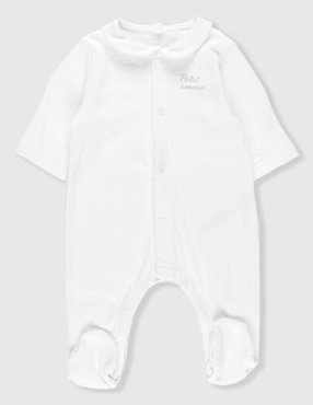 Mameluco Petit Bateau de algodón para bebé
