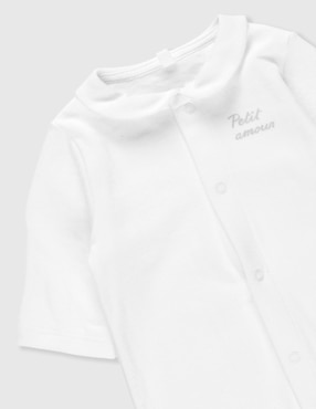 Mameluco Petit Bateau de algodón para bebé