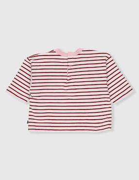 Playera Petit Bateau manga corta para bebé niña
