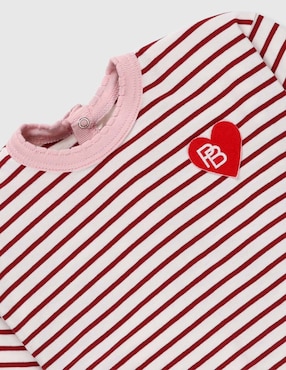 Playera Petit Bateau manga corta para bebé niña