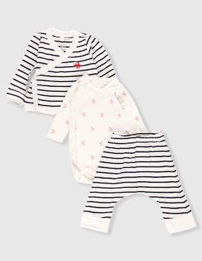Conjunto Petit Bateau de algodón para bebé