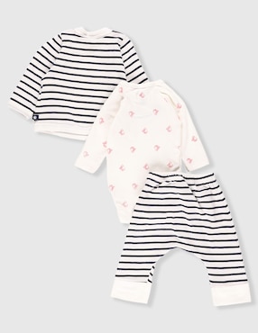 Conjunto Petit Bateau de algodón para bebé