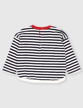 Playera Petit Bateau manga larga para bebé unisex