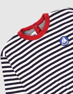 Playera Petit Bateau manga larga para bebé unisex