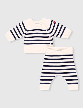 Conjunto Petit Bateau de algodón para bebé