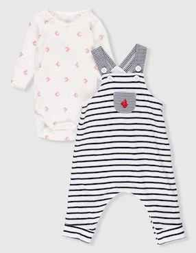 Conjunto Petit Bateau de algodón para bebé niño