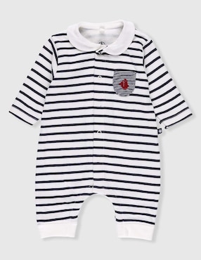 Mameluco Petit Bateau de algodón para bebé niño