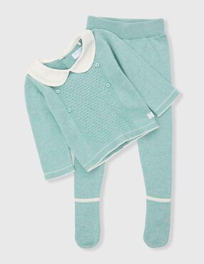 Conjunto Mon Caramel de algodón para bebé unisex 2 piezas