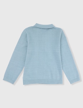 Playera tipo polo Mon Caramel de algodón par bebé niño
