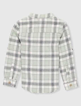 Camisa casual Mon Caramel de algodón manga larga para niño