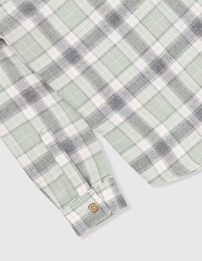 Camisa casual Mon Caramel de algodón manga larga para niño