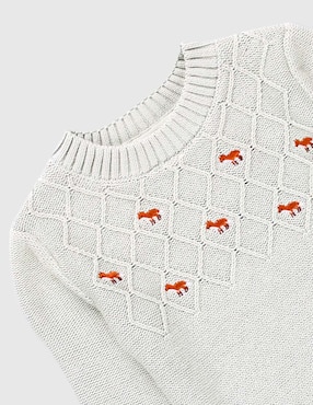 Suéter texturizado Mon Caramel para bebé unisex