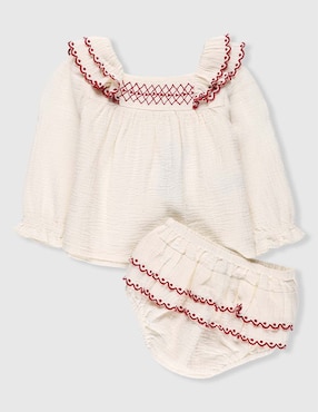 Conjunto Mon Caramel de algodón para niña