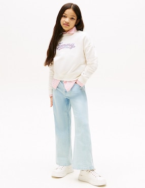 Jeans straight Tommy Hilfiger KG0KG08646-1AB lavado claro para niña