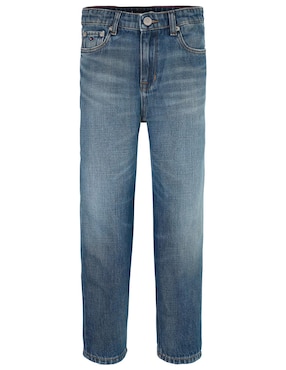 Jeans straight Tommy Hilfiger KB0KB09710-1BZ lavado obscuro para niño