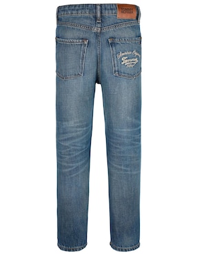 Jeans straight Tommy Hilfiger KB0KB09710-1BZ lavado obscuro para niño