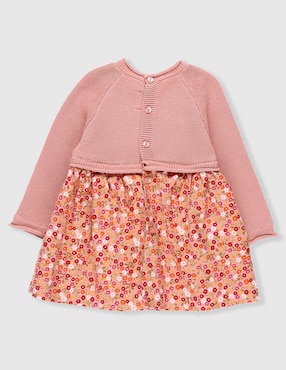 Vestido Mayoral manga larga para bebé niña