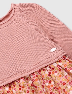 Vestido Mayoral manga larga para bebé niña