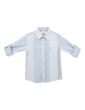 Camisa casual Ferrioni Jurien de algodón manga larga para niño