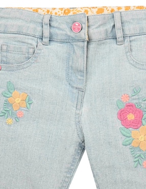 Jeans straight Ferrioni Brett lavado claro para bebé niña