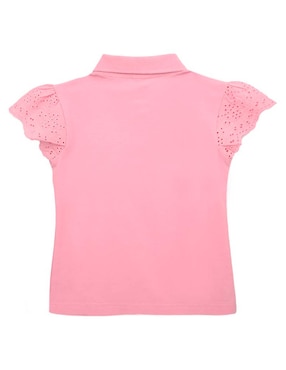 Playera tipo polo Ferrioni Frilly de algodón para bebé niña