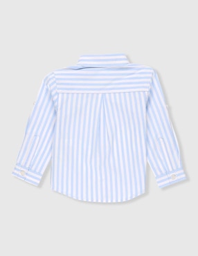 Camisa casual Mon Caramel de algodón manga larga para niño