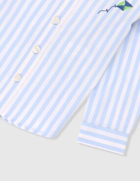 Camisa casual Mon Caramel de algodón manga larga para niño