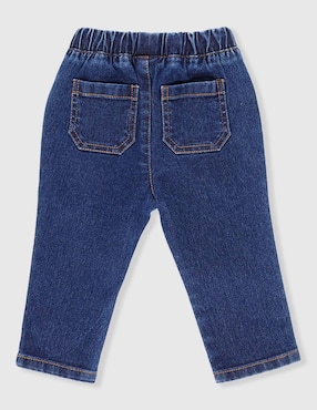 Jeans slim Mon Caramel lavado obscuro para bebé niño