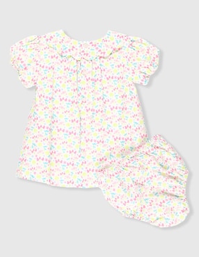Vestido Mon Caramel manga globo para niña