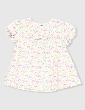 Vestido Mon Caramel manga globo para niña